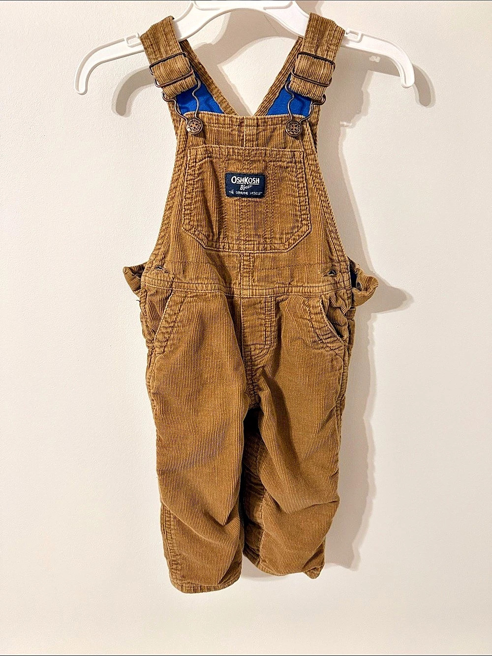 OshKosh B'gosh Vintage Corduroy Overalls Brown & Blue